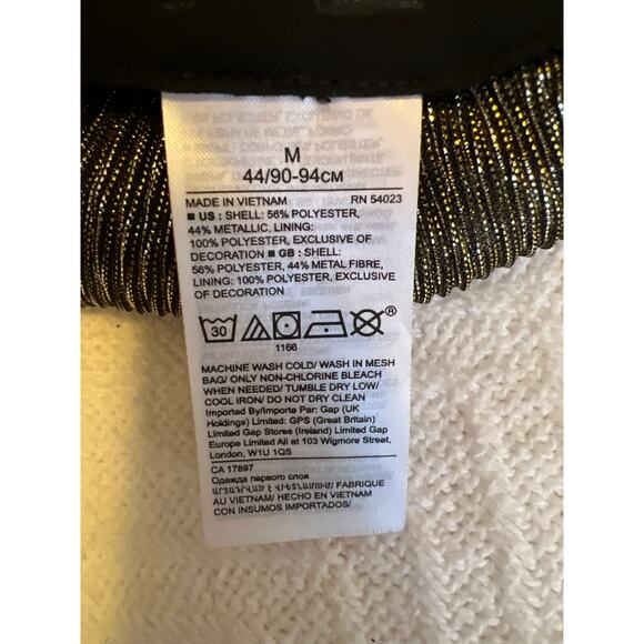 Banana Republic Metallic Blouse Women’s M Gold Sleeveless Holiday Party Top - Picture 6 of 6